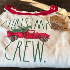 Rae Dunn Women’s Long Sleeve Tee/Pants- Red and Green Christmas PJ’s